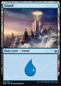 Insel (V.1) WAR-253 Land Near Mint Deutsch Foil