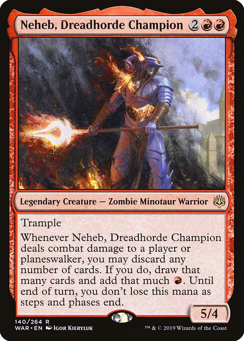 Neheb, Schreckenshorde-Champion WAR-140 Rare Light Played Englisch