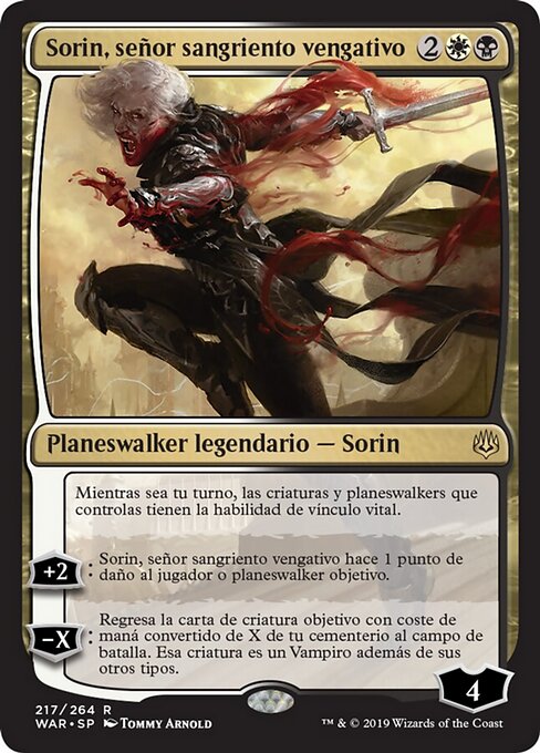 Sorin, Vengeful Bloodlord WAR-217 Rare Excellent Spanisch
