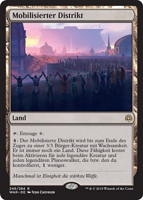 Mobilisierter Distrikt WAR-249 Rare Excellent Deutsch
