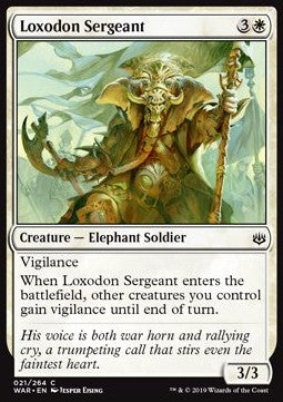 Loxodon-Feldwebel WAR-21 Common Excellent Englisch Foil