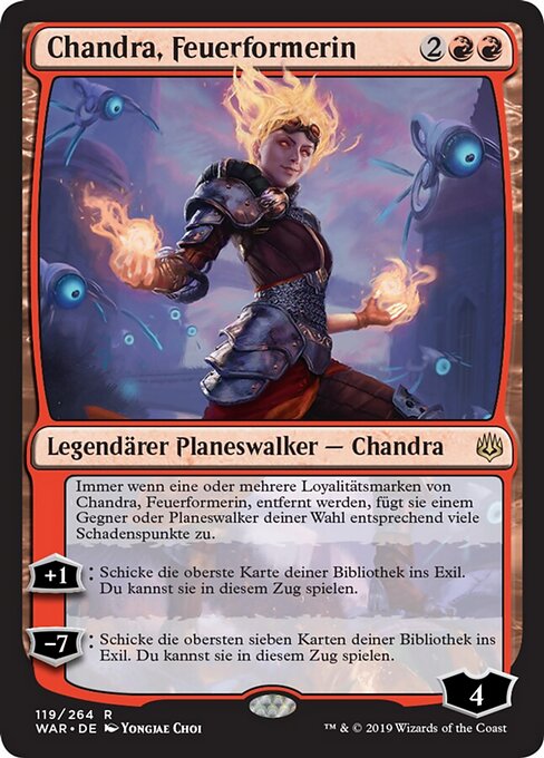 Chandra, Feuerformerin WAR-119 Rare Excellent Deutsch