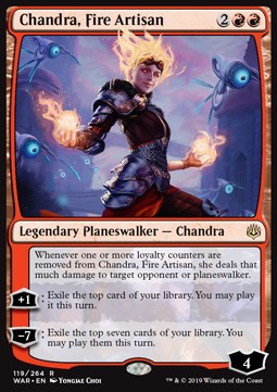 Chandra, Feuerformerin WAR-119 Rare Excellent Deutsch Foil