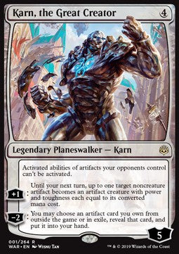 Karn, the Great Creator WAR-1 Rare Light Played Japanisch