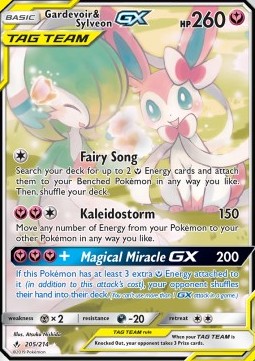 Gardevoir & Sylveon GX UNB-205 Ultra Rare Good Englisch