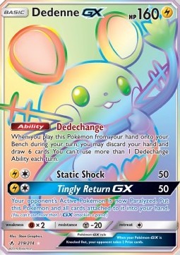 Dedenne GX UNB-219 Secret Rare Excellent Deutsch