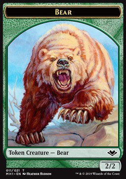 Bear Token (Green 2/2) MH1-T11 Token Excellent Englisch Foil
