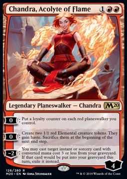 Chandra, Acolyte of Flame M20-126 Rare Near Mint Englisch