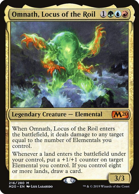 Omnath, der Sammelpunkt der Turbulenz M20-216 Mythic Light Played Englisch