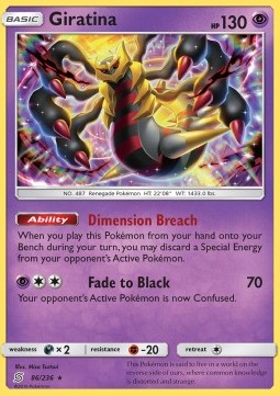 Giratina UNM-86 Holo Rare Excellent Deutsch