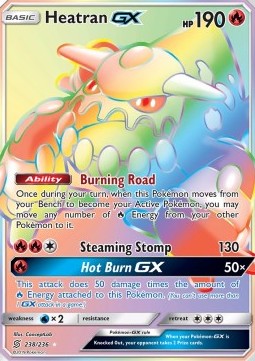 Heatran GX UNM-238 Secret Rare Played Deutsch