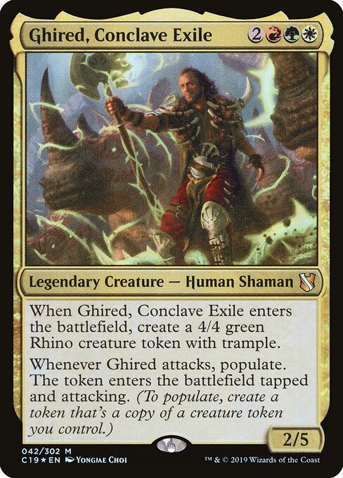 Ghired, Conclave Exile C19-42 Mythic Excellent Englisch Foil