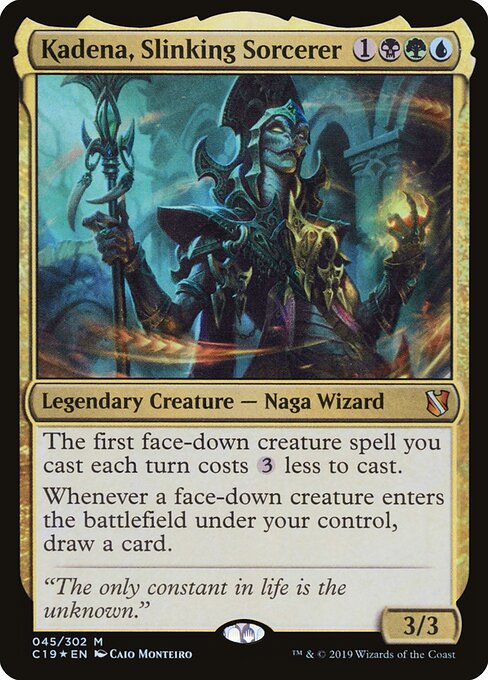 Kadena, Slinking Sorcerer C19-45 Mythic Excellent Englisch Foil