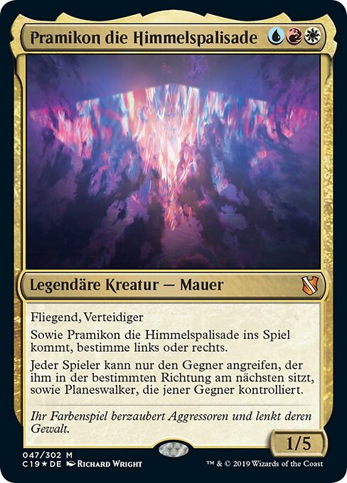 Pramikon die Himmelspalisade C19-47 Mythic Excellent Deutsch Foil