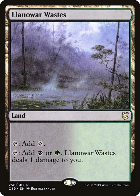 Llanowar Wastes C19-258 Rare Excellent Englisch
