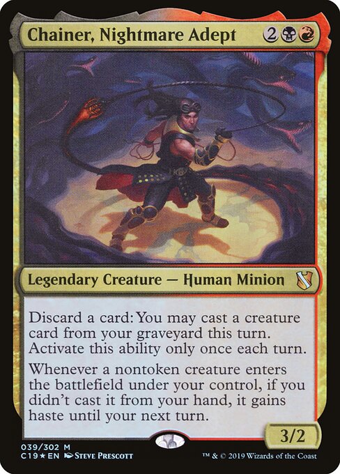 Chainer, Nightmare Adept C19-39 Mythic Excellent Englisch Foil