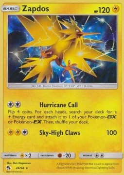 Zapdos HIF-24 Holo Rare Played Englisch