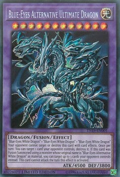 Blauäugiger alternativer ultimativer Drache TN19-001 Secret Rare Excellent Deutsch