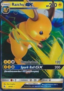 Raichu GX HIF-20 Ultra Rare Excellent Deutsch