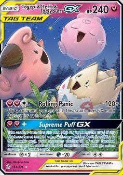 Togepi & Pii & Fluffeluff GX CEC-143 Ultra Rare Good Deutsch