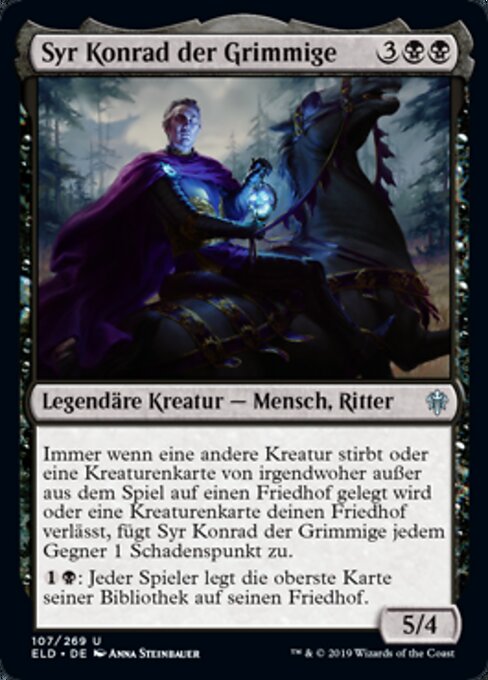 Syr Konrad der Grimmige ELD-107 Uncommon Light Played Deutsch