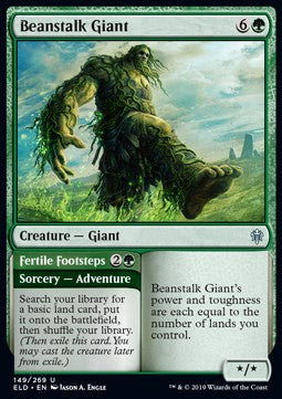 Beanstalk Giant // Fertile Footsteps ELD-149 Uncommon Excellent Englisch