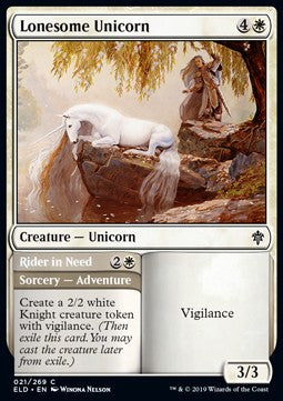Einsames Einhorn // Reiter ohne Ross ELD-21 Common Excellent Englisch Foil