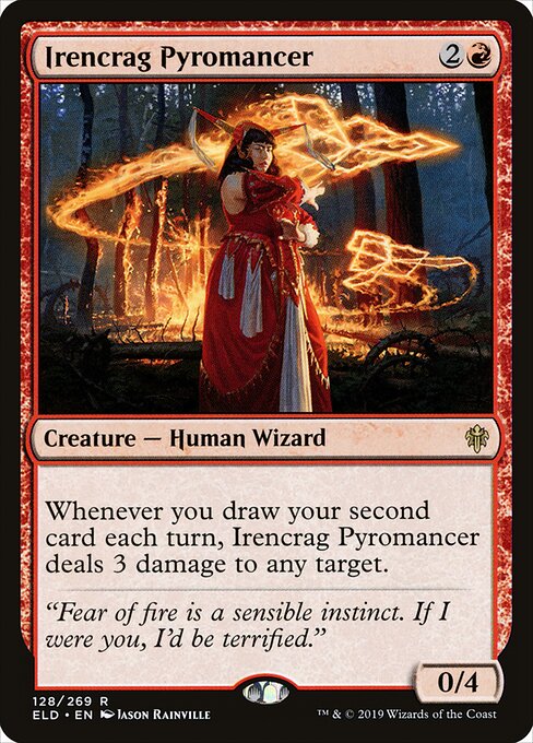 Irencrag Pyromancer ELD-128 Rare Excellent Englisch Foil