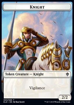 Knight Token (W 2/2 Vigilance) // Food Token (V.4) XELD-T 3/18 Token Near Mint Englisch Foil