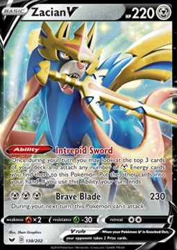 Zacian V SSH-138 Ultra Rare Excellent Deutsch