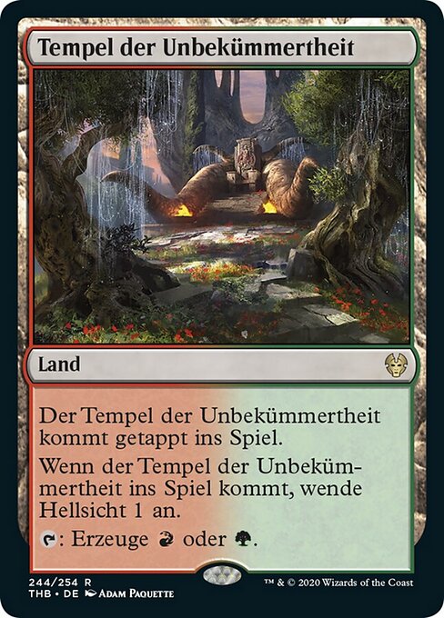 Tempel der Unbekümmertheit THB-244 Rare Near Mint Deutsch