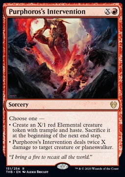 Purphoros's Intervention THB-151 Rare Played Englisch Foil