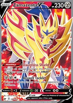 Zamazenta V SSH-196 Ultra Rare Light Played Deutsch