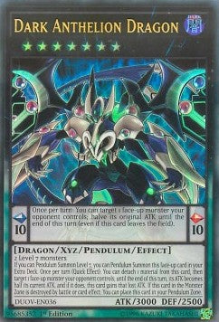 Finsterer Anthelion-Drache DUOV-036 Ultra Rare Near Mint Deutsch 1. Auflage