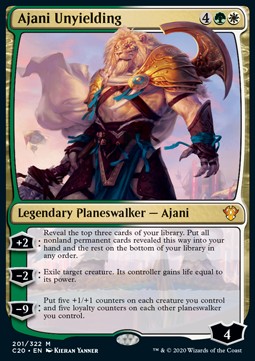 Ajani der Unnachgiebige C20-201 Mythic Good Deutsch