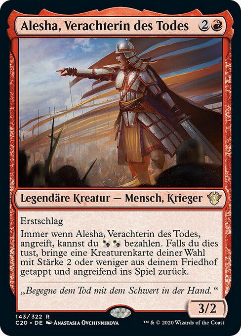 Alesha, Verachterin des Todes C20-143 Rare Near Mint Deutsch