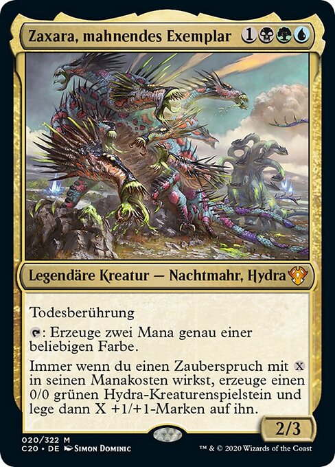 Zaxara, mahnendes Exemplar C20-20 Mythic Excellent Deutsch Foil
