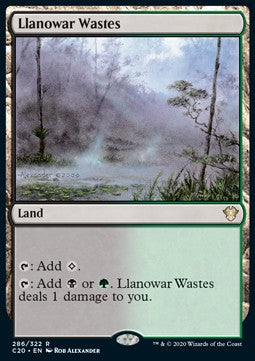 Llanowar-Ödland C20-286 Rare Near Mint Deutsch