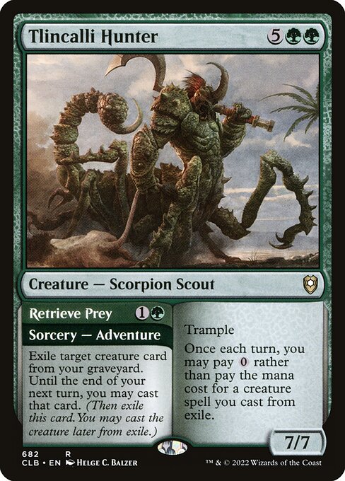 Tlincalli Hunter // Retrieve Prey - Back Face