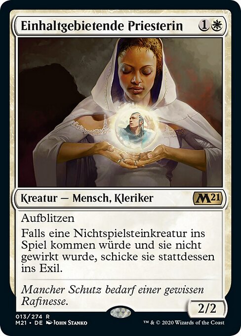 Einhaltgebietende Priesterin M21-13 Rare Excellent Deutsch Foil