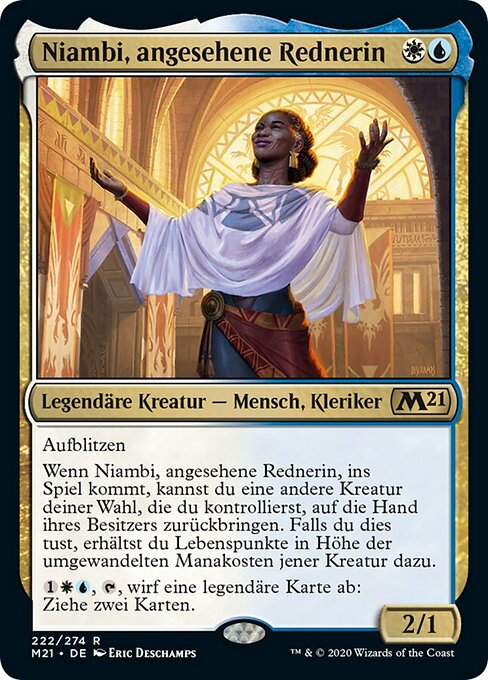 Niambi, angesehene Rednerin M21-222 Rare Excellent Deutsch