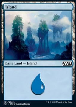 Insel (V.3) M21-265 Land Excellent Englisch Foil