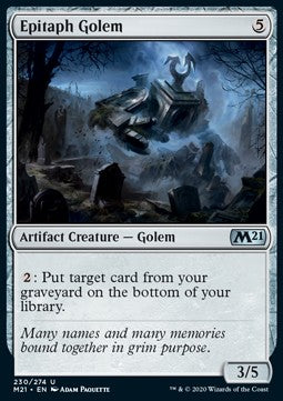 Grabschrift-Golem M21-230 Uncommon Near Mint Deutsch Foil