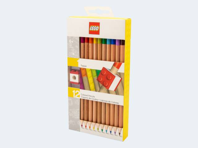 LEGO 12 Buntstifte mit Topper in Geschenkpackung