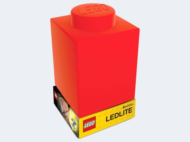 LEGO Nachtlicht Classic Stein rot Silikon