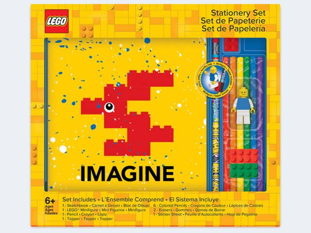 LEGO Notizbuch mit Schreibwarenset und Minifigur