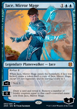 Jace, Mirror Mage ZNR-63 Mythic Near Mint Englisch Foil
