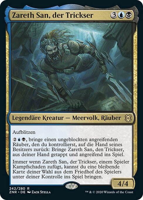 Zareth San, der Trickser ZNR-242 Rare Near Mint Deutsch