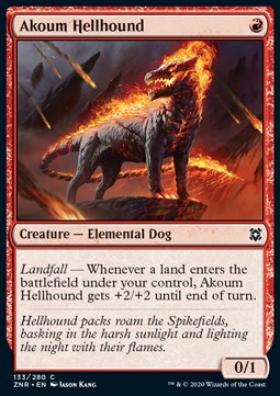 Akoum-Höllenhund ZNR-133 Common Near Mint Deutsch Foil