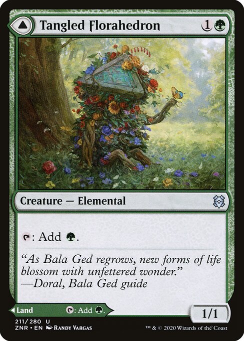 Tangled Florahedron // Tangled Vale ZNR-211 Uncommon Near Mint Englisch